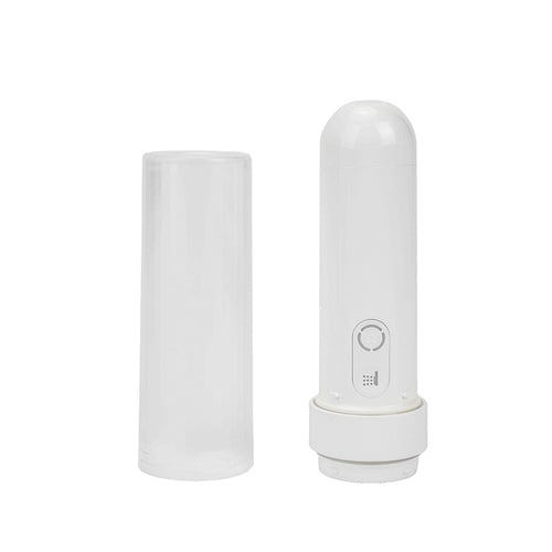 GoWash travel case shown next to the electric travel bidet it protects