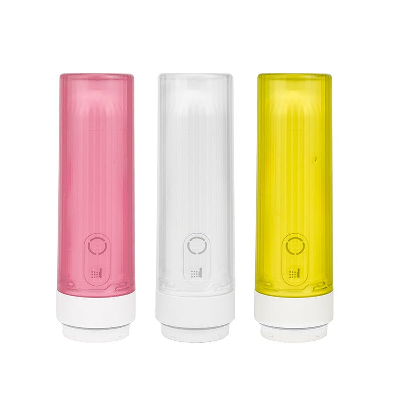 GoWash travel bidet colourways – pink, clear and yellow